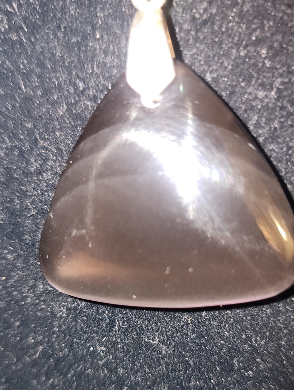 Smoky Quartz Triangular Pendant Necklace